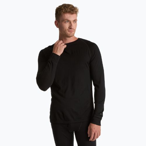 Felpa termica uomo 100% LANA MERINO TOP0538 nero