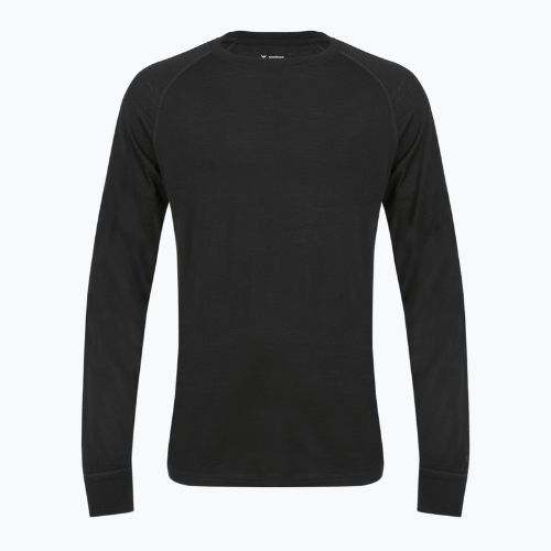 Felpa termica uomo 100% LANA MERINO TOP0538 nero