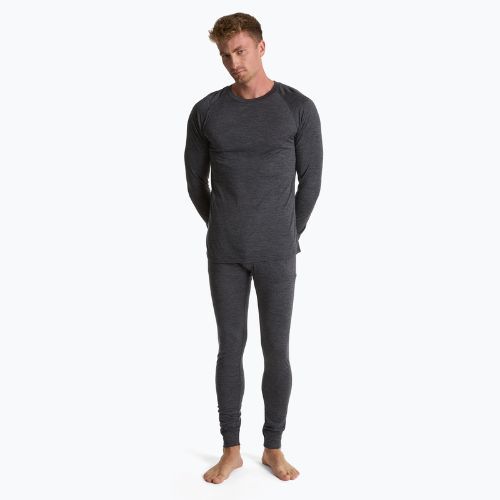 Felpa termica uomo 100% LANA MERINO TOP0538 grigio