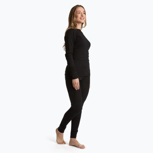 Felpa termica da donna WOOLCANO 100% Merino TOP0541 nero