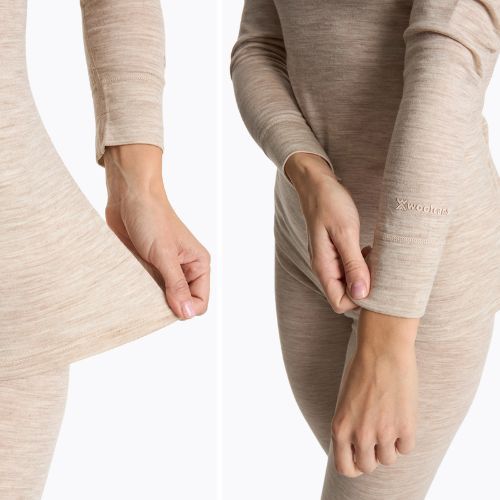 Set intimo termico donna LANA Merino 100% SET0543 beige
