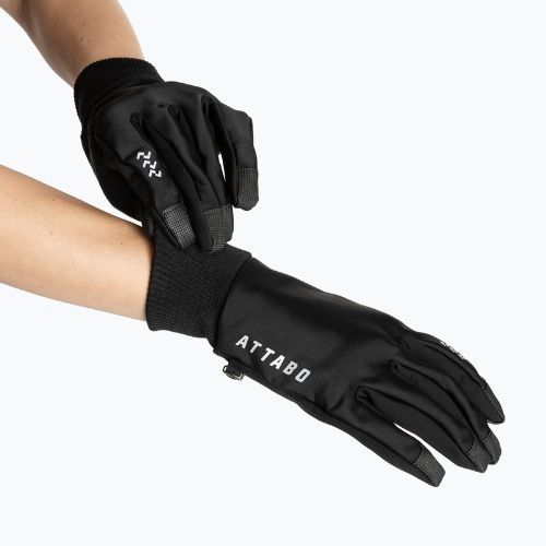 Guanti da ciclismo ATTABO LOREEF GLOVES antivento imbottiti black
