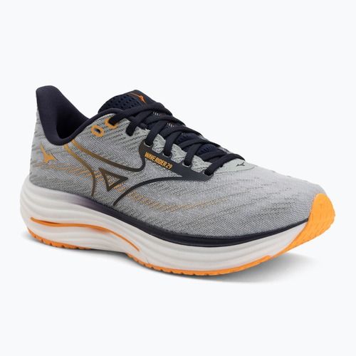 Scarpe da corsa da uomo Mizuno Wave Rider 29 harbor mist/blu baritone/arancione