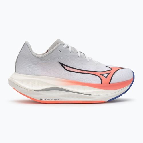 Scarpe da corsa da donna Mizuno Wave Rebellion Flash 3 bianco/striking coral/iris bloom