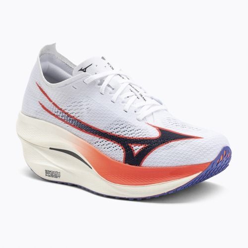 Mizuno Wave Rebellion Pro 3 scarpa da corsa bianco/blu baritono/fiery cora