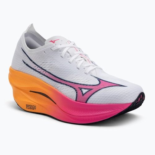 Mizuno Wave Rebellion Pro 3 scarpa da corsa bianco/rosa tetra/arancione