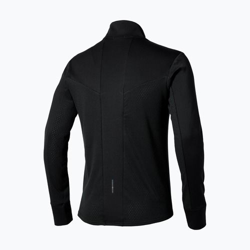 Felpa da running Mizuno Active Warm Half Zip uomo nero