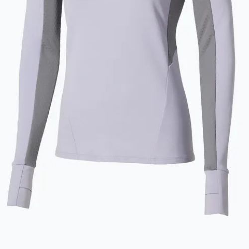 Felpa running donna Mizuno Active Warm Half Zip blu islandese