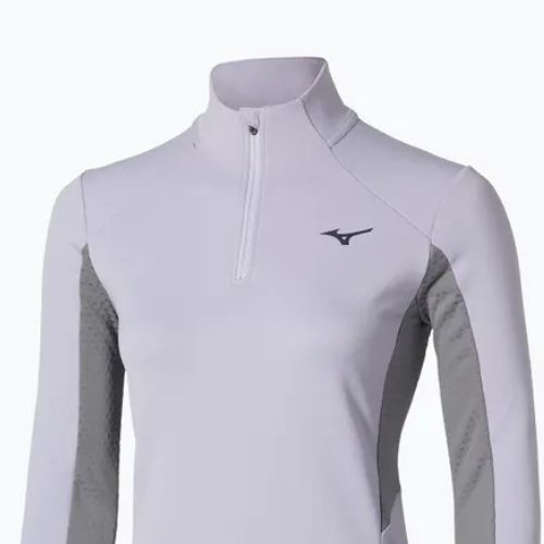 Felpa running donna Mizuno Active Warm Half Zip blu islandese