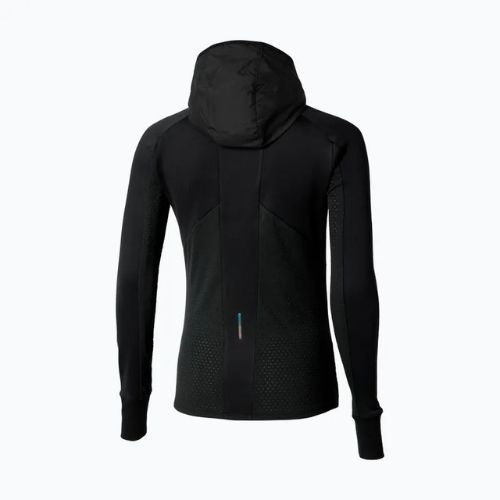 Giacca da running donna Mizuno Active Warm Hybrid Full Zip Hooded nero