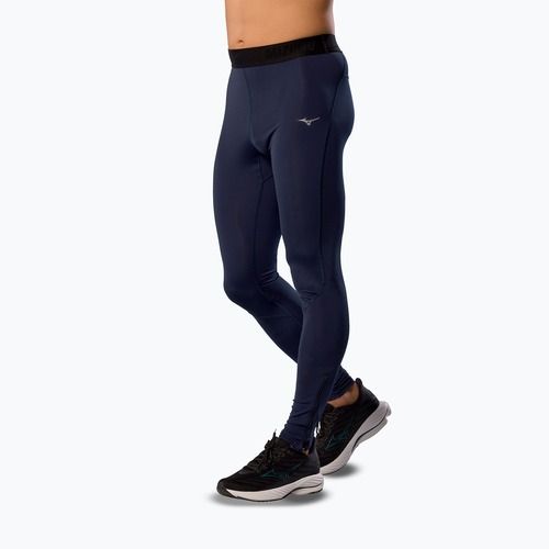 Leggings da corsa da uomo Mizuno Core Impulse Long blu baritono
