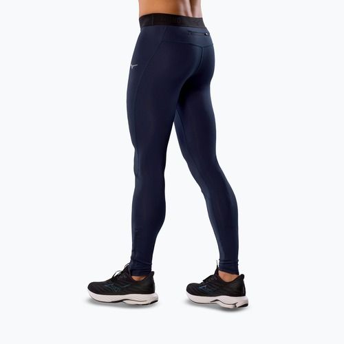 Leggings da corsa da uomo Mizuno Core Impulse Long blu baritono