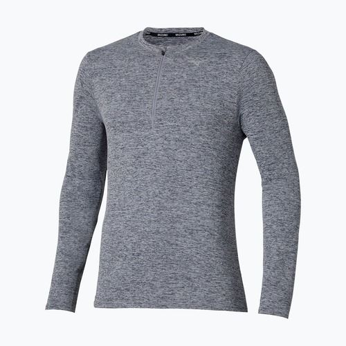 Mizuno Core Impulse Half Zip Tee Uomo quicksilver running longsleeve