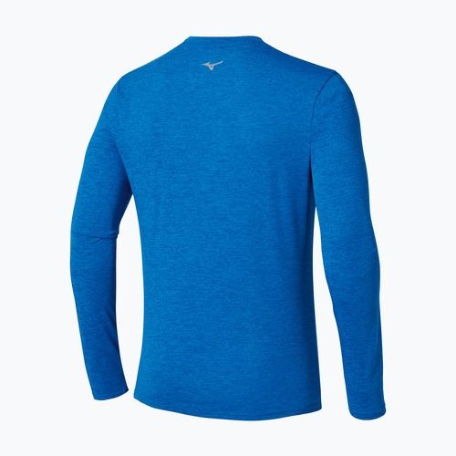 Maglietta Mizuno Core Impulse Half Zip a maniche lunghe da uomo, blu principessa