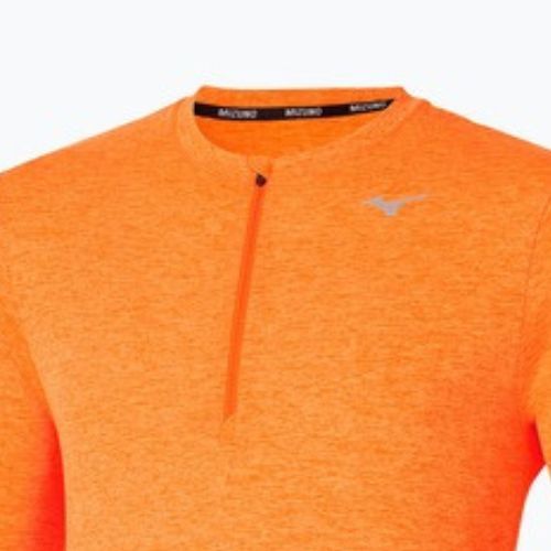 Mizuno Core Impulse Half Zip Tee Uomo tangelo running longsleeve