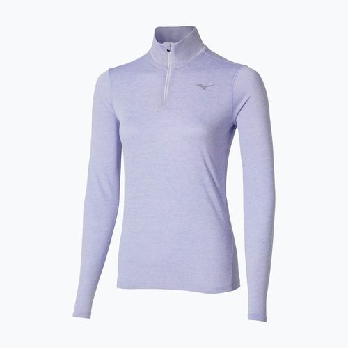 Felpa running donna Mizuno Core Impulse Half Zip Tee blu islandese