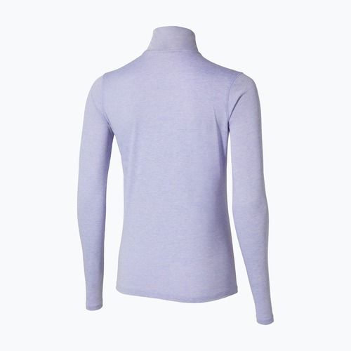 Felpa running donna Mizuno Core Impulse Half Zip Tee blu islandese