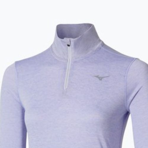 Felpa running donna Mizuno Core Impulse Half Zip Tee blu islandese