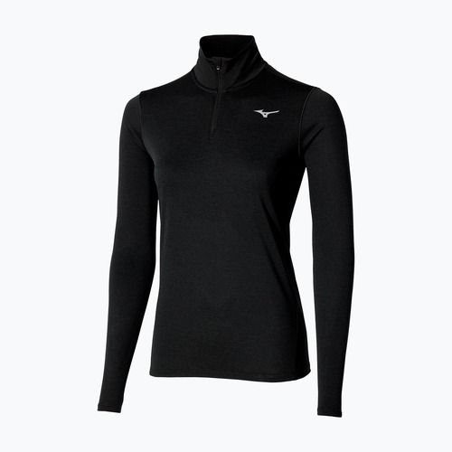 Felpa running donna Mizuno Core Impulse Half Zip Tee nero
