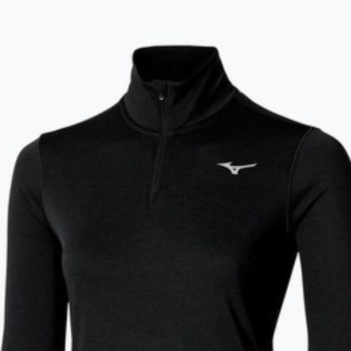 Felpa running donna Mizuno Core Impulse Half Zip Tee nero