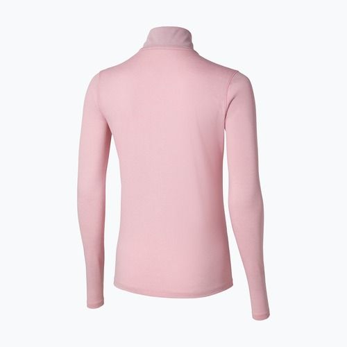 Felpa running donna Mizuno Core Impulse Half Zip Tee malva sbiancata