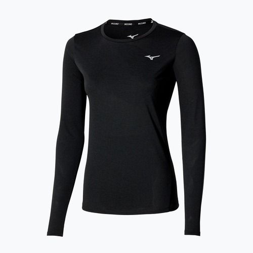 Maglietta Mizuno Core Impulse a maniche lunghe da donna, nero