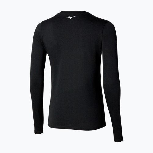 Maglietta Mizuno Core Impulse a maniche lunghe da donna, nero