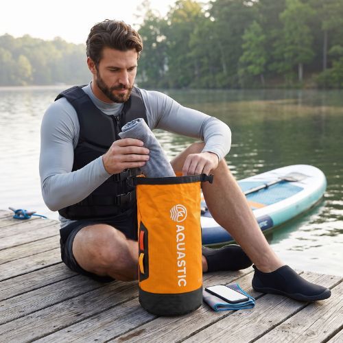 Sacca impermeabile AQUASTIC Dry Bag 8 l Nylon/TPU orange