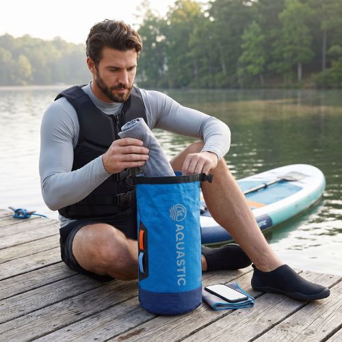 Sacca impermeabile AQUASTIC Dry Bag 8 l Nylon/TPU blue