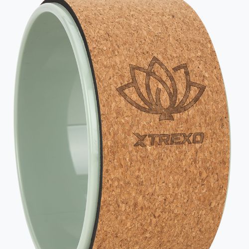 Ruota da yoga XTREXO in sughero Flowheel 26 cm olive