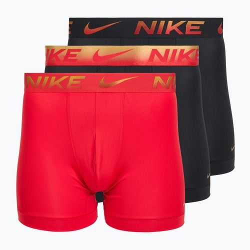 Boxer da uomo Nike Dri-Fit Essential Micro Boxer Brief 3 paia university red/nero/nero metallic grdient wb