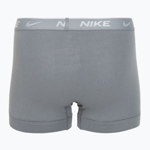 Boxer da uomo Nike Everyday Cotton Stretch Trunk 3 paia nero/ferro da stiro/grigio freddo con texture ad alta lucentezza wb