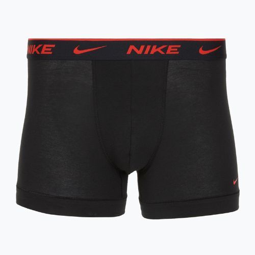Boxer da uomo Nike Everyday Cotton Stretch Trunk 3 paia nero lig crim/des och/deep night logo in vita