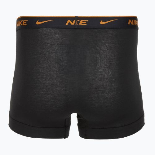 Boxer da uomo Nike Everyday Cotton Stretch Trunk 3 paia nero lig crim/des och/deep night logo in vita