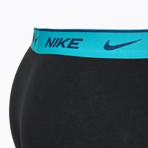 Boxer da uomo Nike Everyday Cotton Stretch Trunk 3 paia nero blu chiaro/cactus polveroso/nero in vita