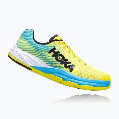 Scarpe da corsa HOKA Evo Carbon Rocket da uomo in agrumi/ciano