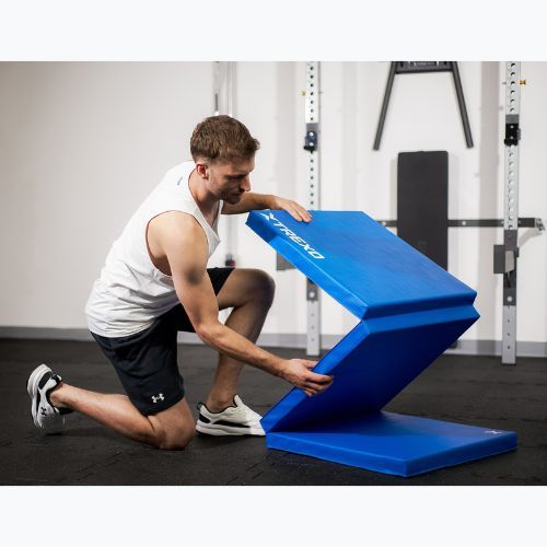 Materasso da ginnastica pieghevole TREXO 180 x 60 x 5 cm blu