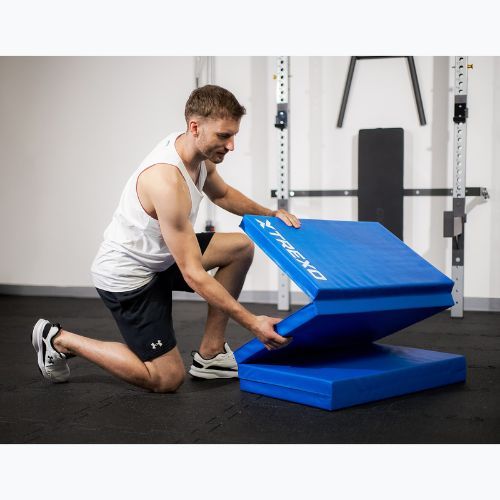 Materasso da ginnastica pieghevole TREXO 195 x 80 x 5 cm blu