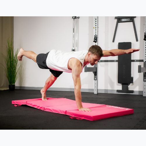 Materasso da ginnastica pieghevole TREXO 195 x 80 x 5 cm rosa