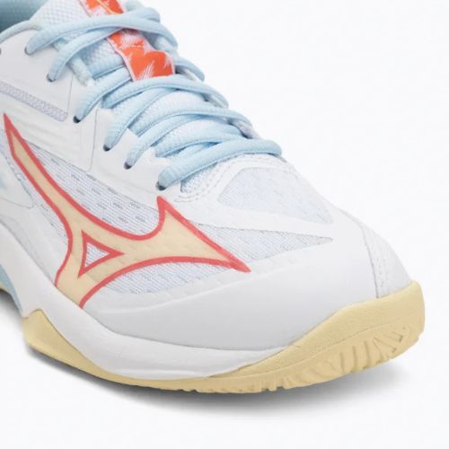 Scarpe da pallavolo donna Mizuno Thunder Blade Z bianco/calipso coral/pale banana