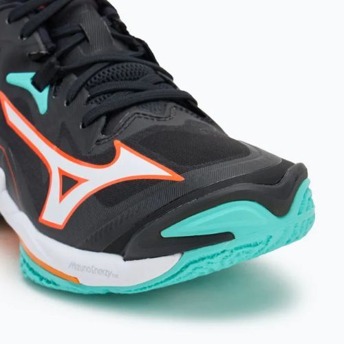 Scarpe da pallavolo Mizuno Wave Lightning Z8 nero/tangelo/verde ghiaccio