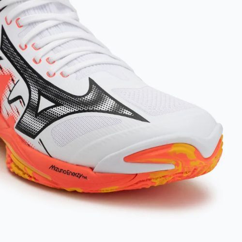 Scarpe da pallavolo Mizuno Wave Lightning Neo 3 bianco/fuoco corallo 2/citrus