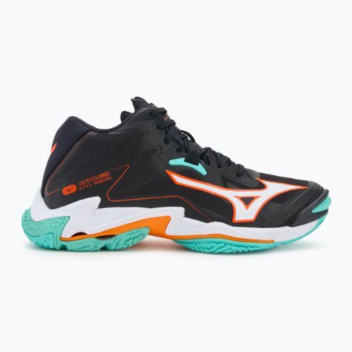 Scarpe da pallavolo Mizuno Wave Lightning Z8 Mid nero/tangelo/verde ghiaccio