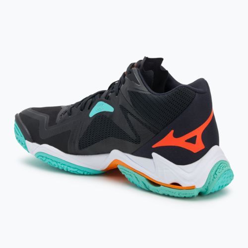 Scarpe da pallavolo Mizuno Wave Lightning Z8 Mid nero/tangelo/verde ghiaccio