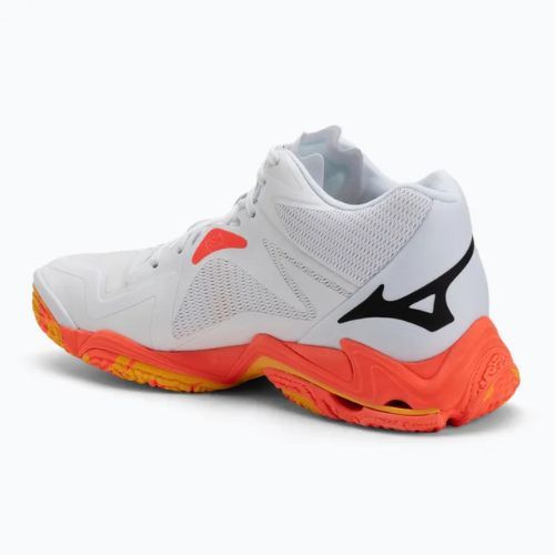 Scarpe da pallavolo Mizuno Wave Lightning Z8 Mid bianco/fiery coral 2/citrus