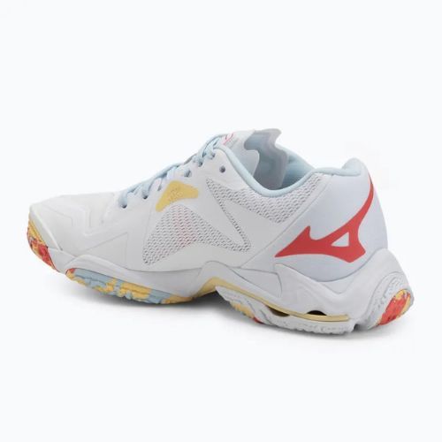 Scarpe da pallavolo donna Mizuno Wave Lightning Z8 bianco/calipso coral/pale banana