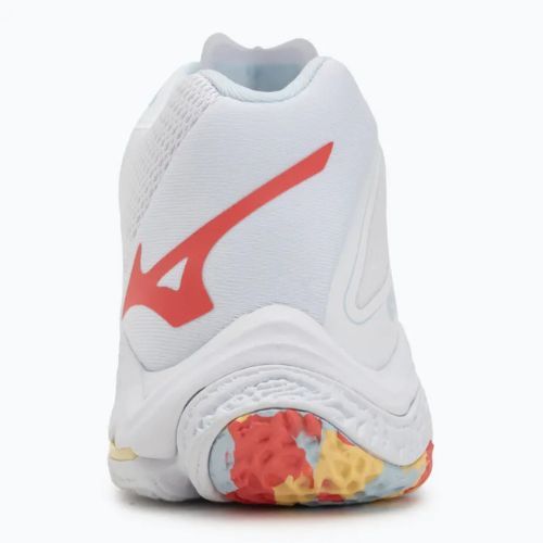 Scarpe da pallavolo donna Mizuno Wave Lightning Z8 Mid bianco/calipso coral/pale banana