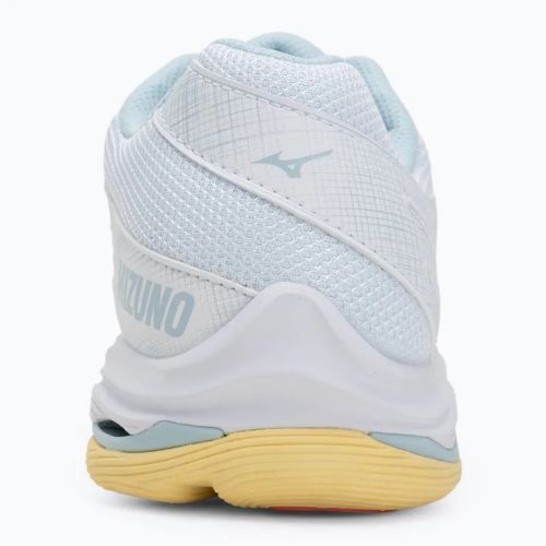 Scarpe da pallavolo da donna Mizuno Wave Voltage 2 bianco/calipso coral/pale banana