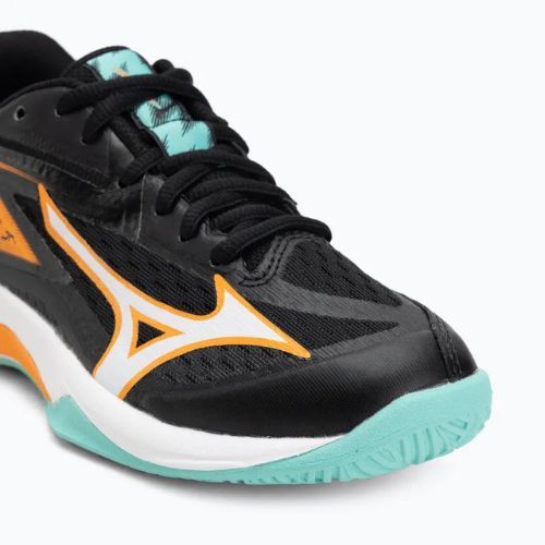 Scarpe da pallavolo per bambini Mizuno Lightning Star Z7 nero/tangelo/verde ghiaccio