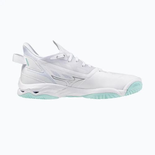 Scarpe da pallamano da donna Mizuno Wave Mirage 5 bianco/blu tinta unita